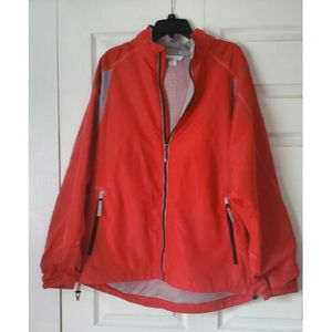 North End Men's Reflective Red Lightweight Sport Windbreaker Waterproof Jacket L